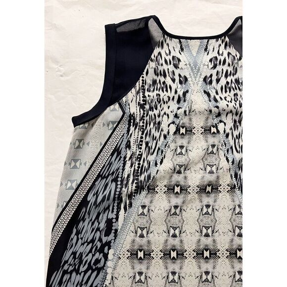 Cabi 253 Mixed Print Blue Sleeveless Tunic Tank Top S Lightweight - Picture 8 of 13